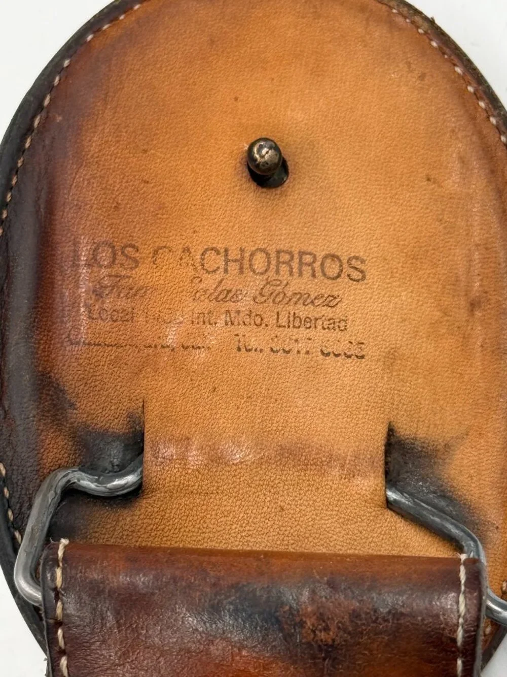 Mexican Embroidered Western Charro Belt Handcrafted Geometric Brown Sz 40 READ